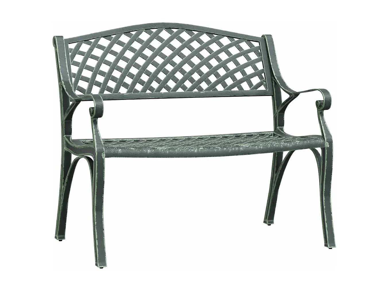 Banc de jardin 102 cm Aluminium coulé Vert REO81391
