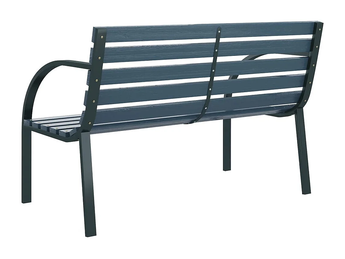 Banco de jardín madera gris 120 cm ES12762