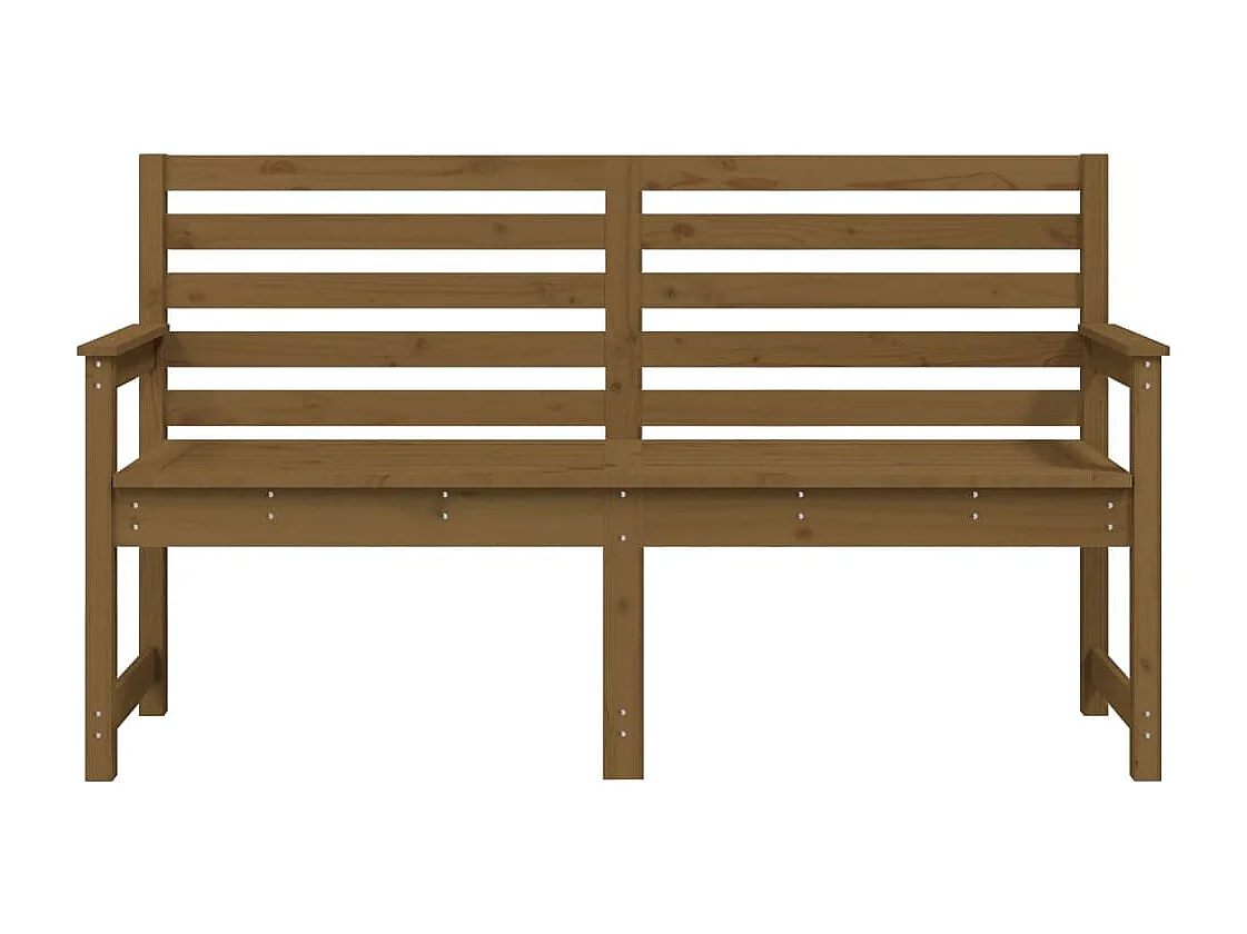 Banc de jardin marron miel 159,5x48x91,5 cm bois de pin massif REO19063