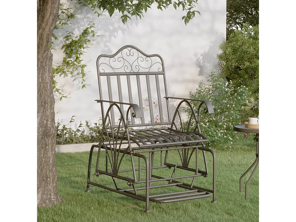 Banc coulissant 61 cm Noir Acier REO29646