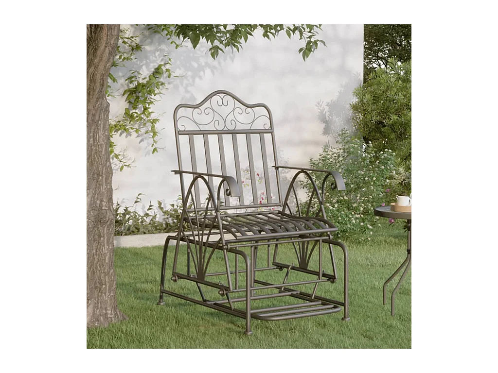 Banc coulissant 61 cm Noir Acier REO29646