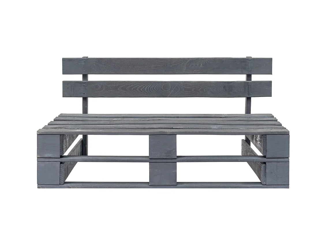Tuinbank pallet hout grijs NL133138