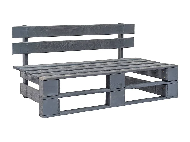 Tuinbank pallet hout grijs NL133138