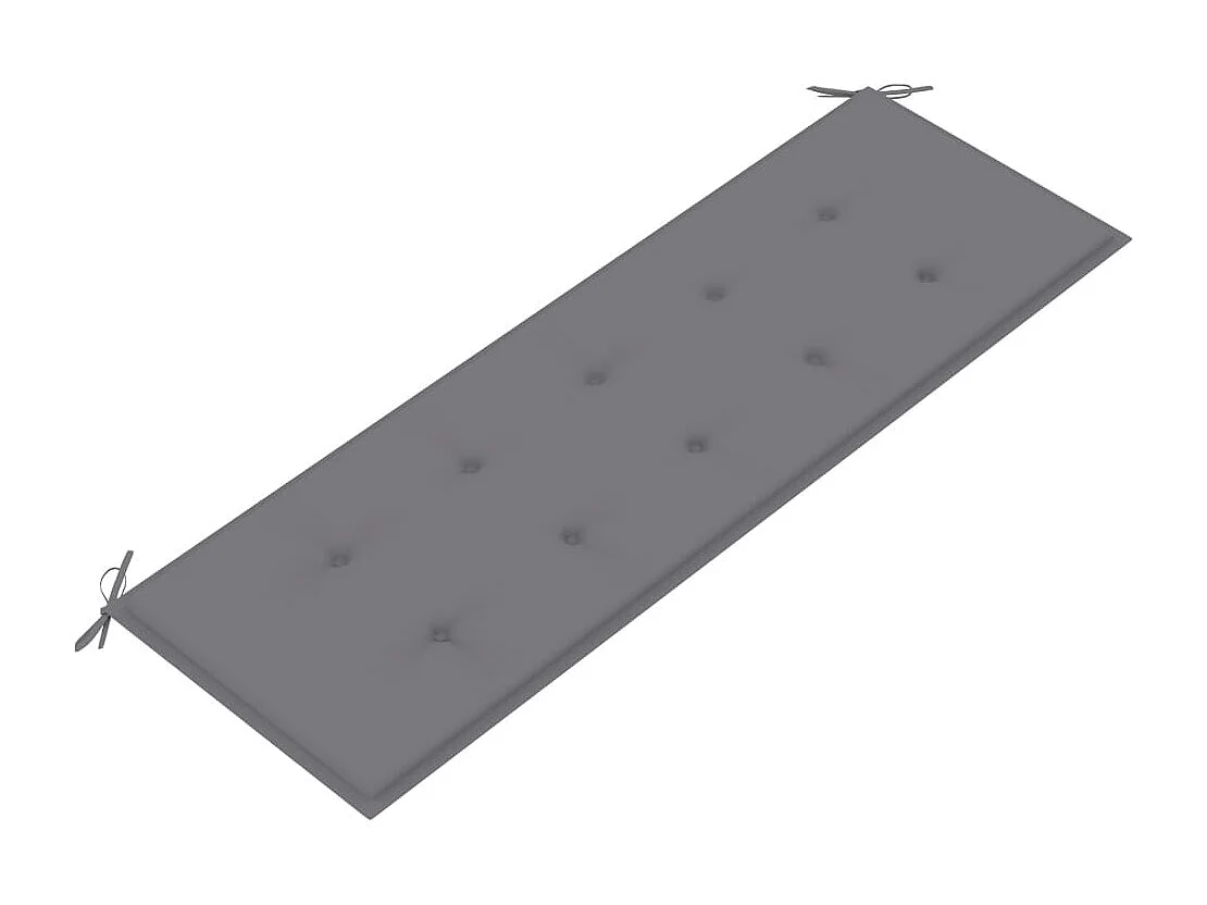 Banco Batavia con cojín gris madera maciza de teca 150 cm ES15643