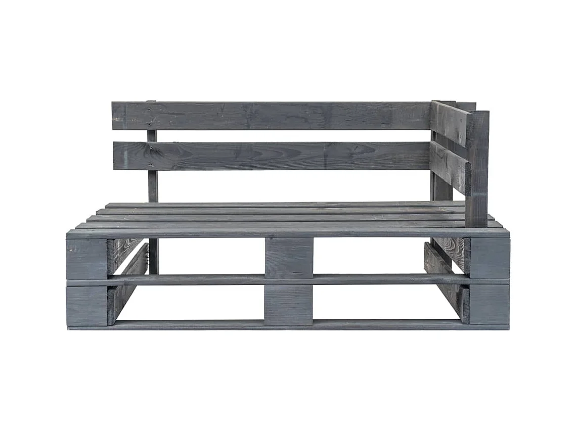 Tuinhoekbank pallet hout grijs NL111918