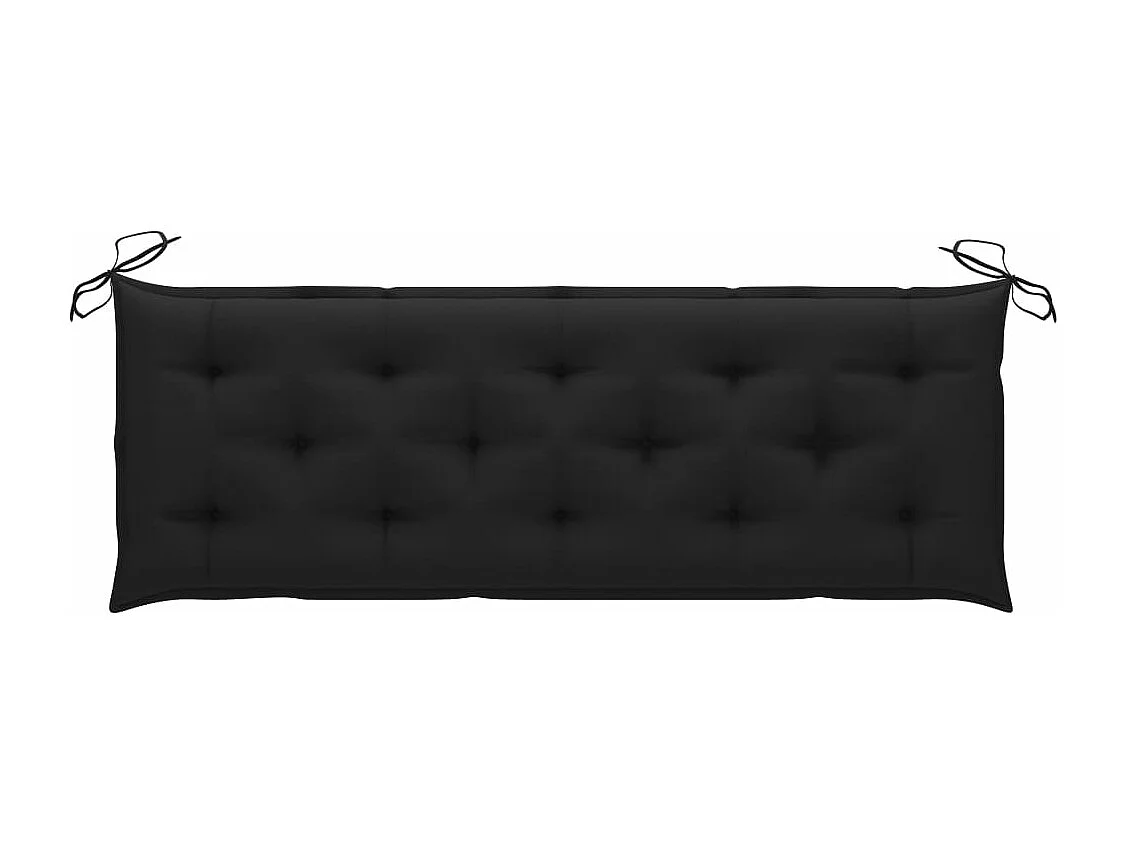 Banc de jardin empilable et coussin 159 cm Bois de teck massif REO47724