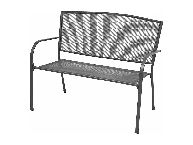 Tuinbank 108 cm staal en mesh antraciet NL552857