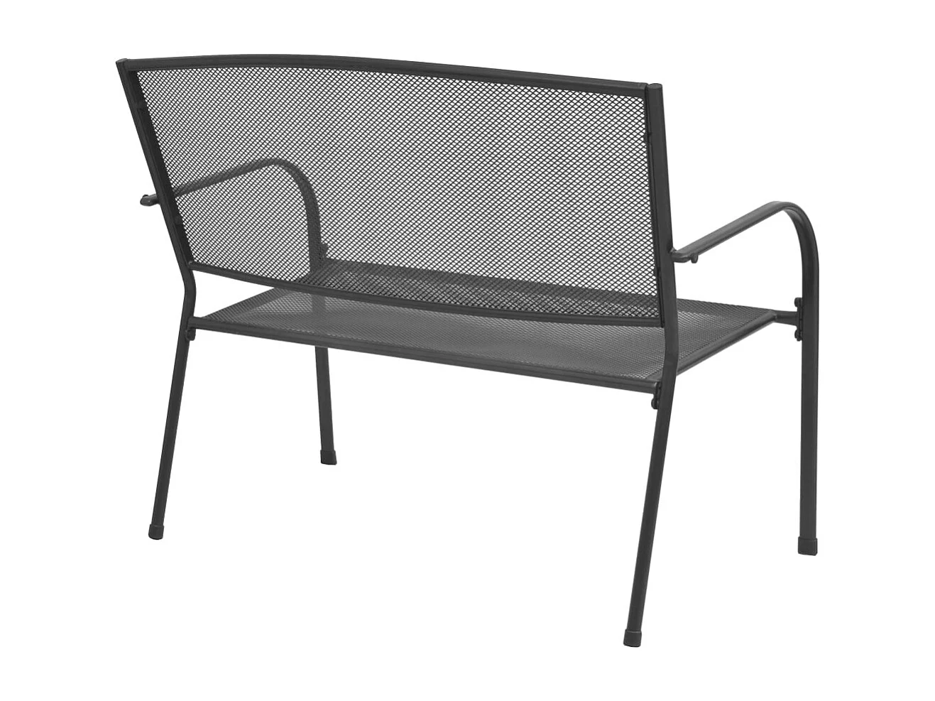 Banc de jardin 108 cm Acier et maille Anthracite REO17953