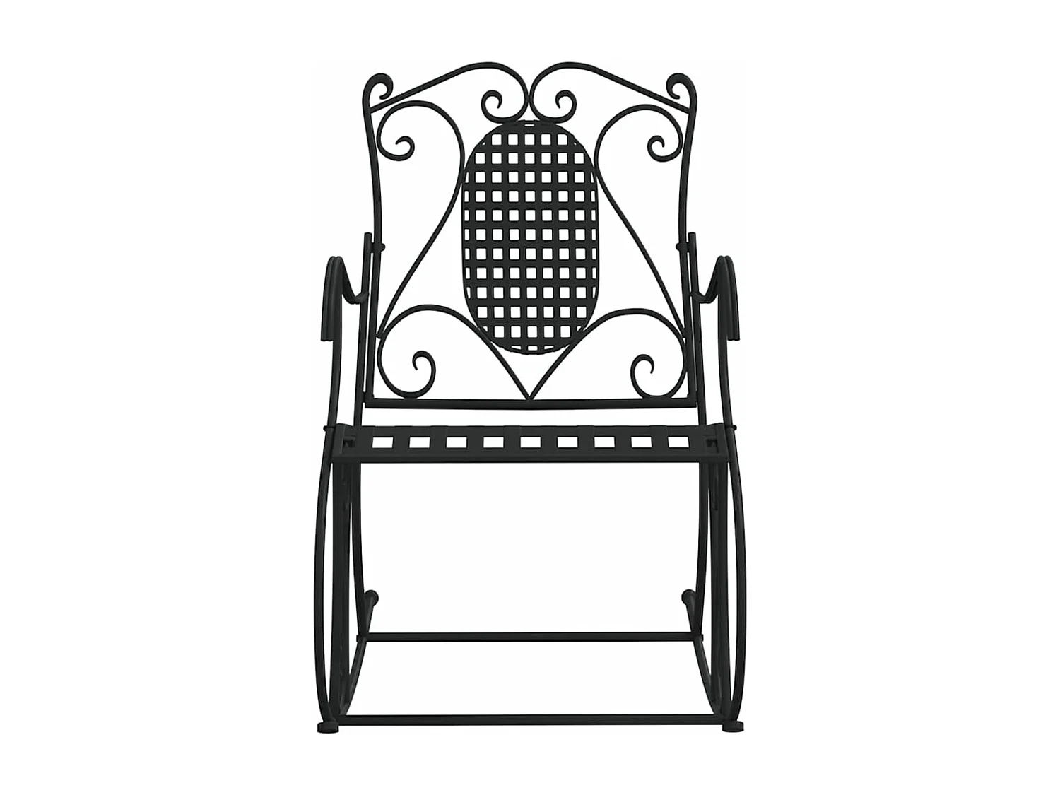 Banc à bascule 84 cm Noir Acier REO68156