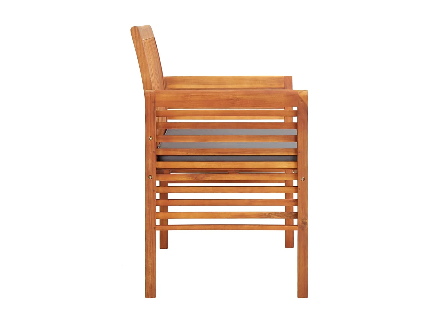 Banc de jardin 2 places avec coussin 120cm Bois d'acacia massif REO53309