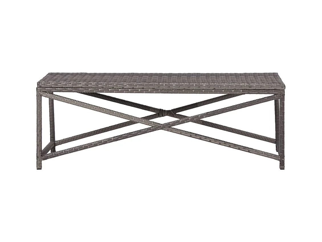 Tuinbank 120 cm poly rattan grijs NL246545
