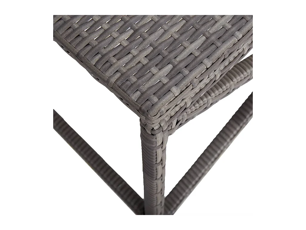 Tuinbank 120 cm poly rattan grijs NL246545