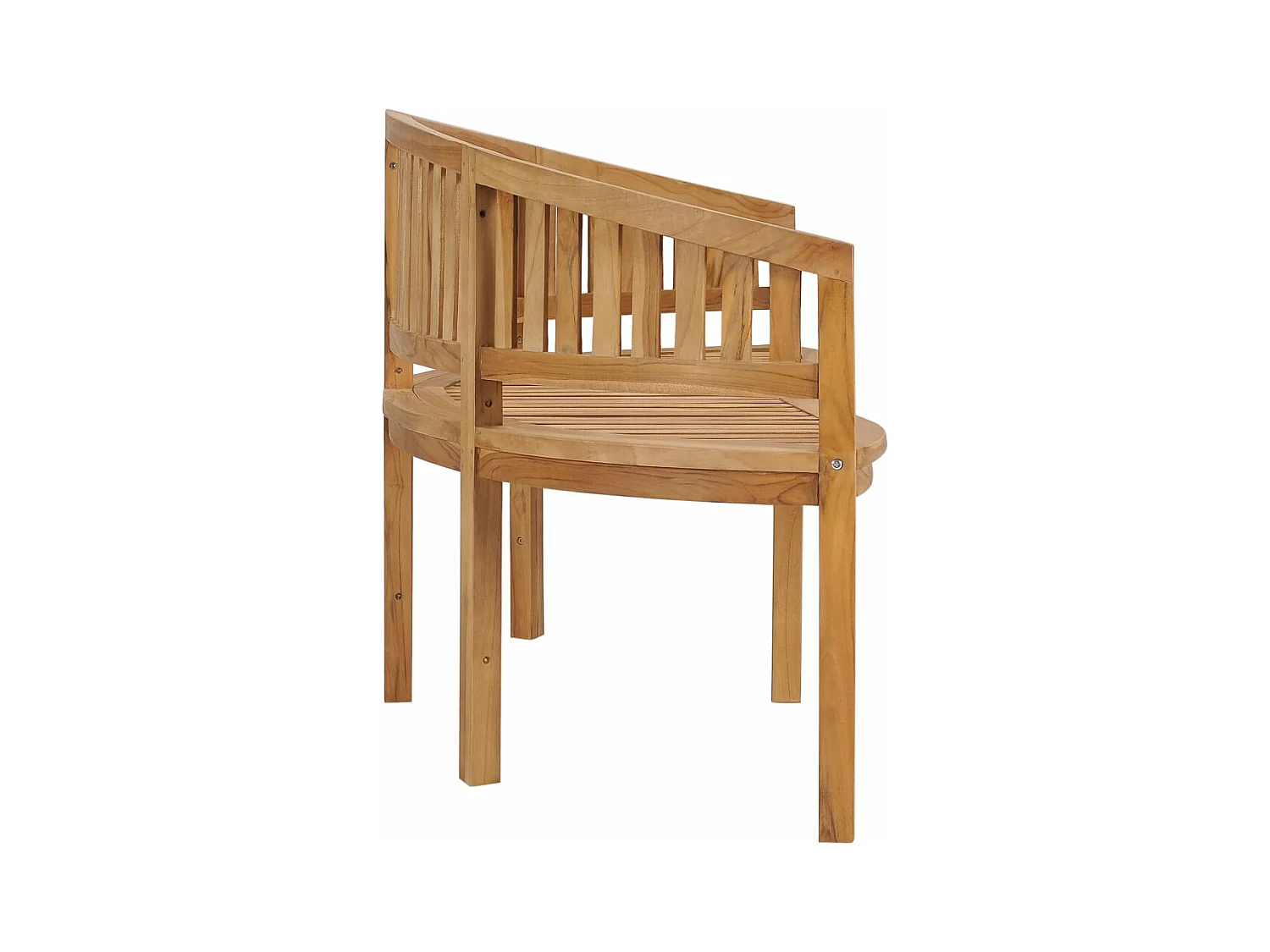 Banc de jardin en forme de banane 180 cm Bois de teck solide REO60455