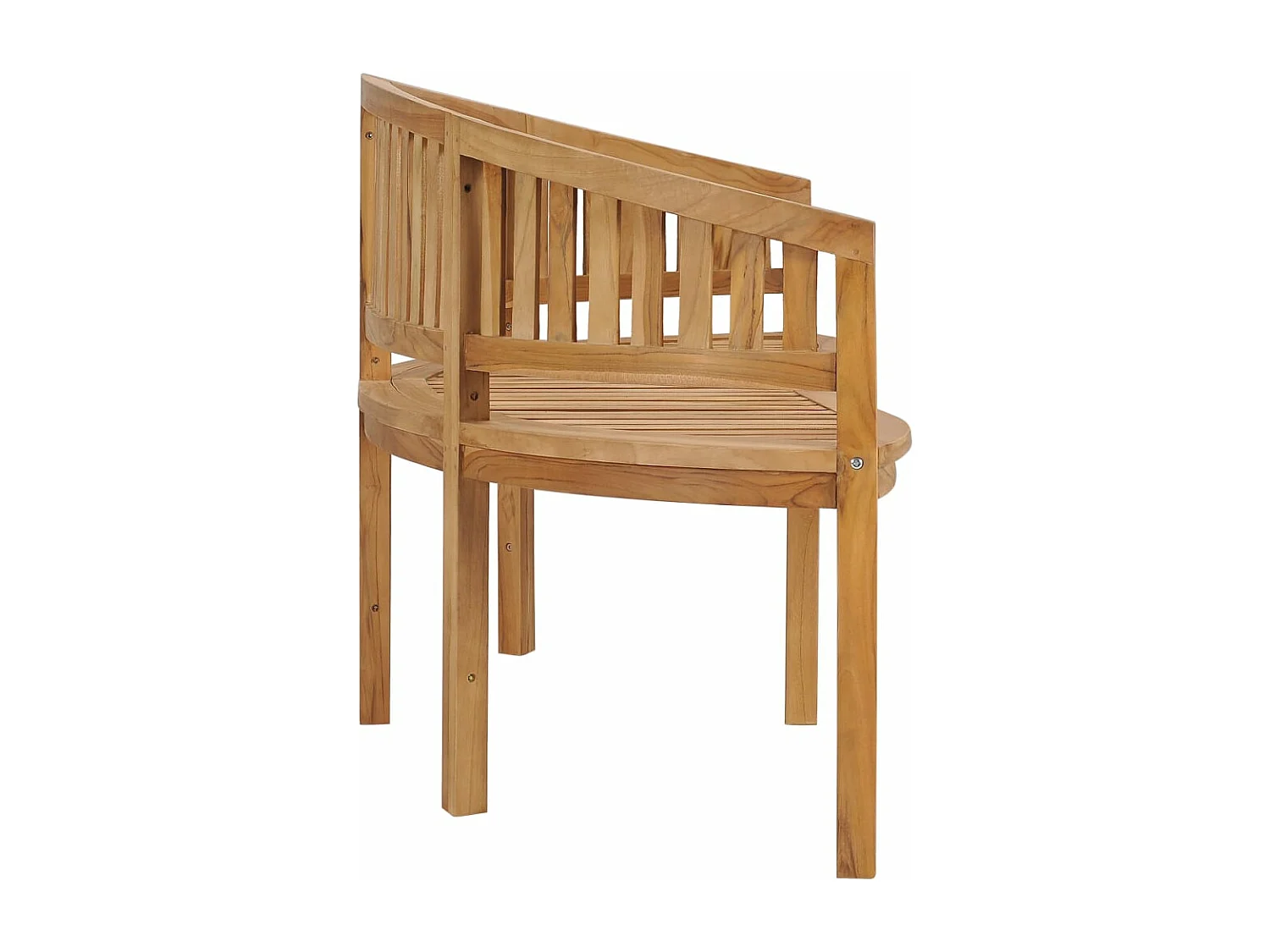Banc de jardin en forme de banane 180 cm Bois de teck solide REO60455
