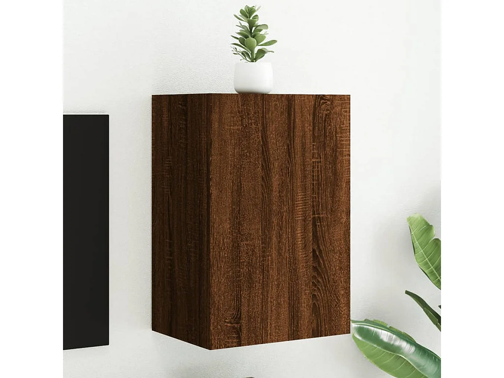 TV-Wandschrank,TV-Hängeschrank Braun Eiche-Optik 40,5x30x60 cm Holzwerkstoff -gkd334217
