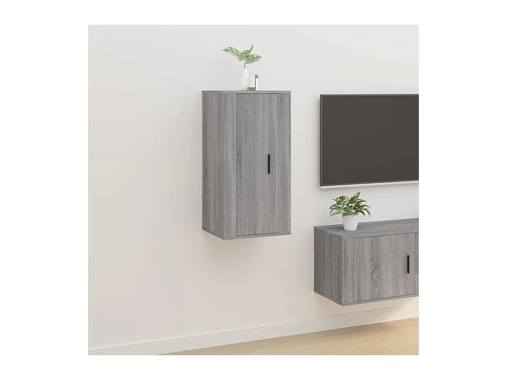 Meuble TV mural Sonoma gris 40x34,5x80 cm WET7119