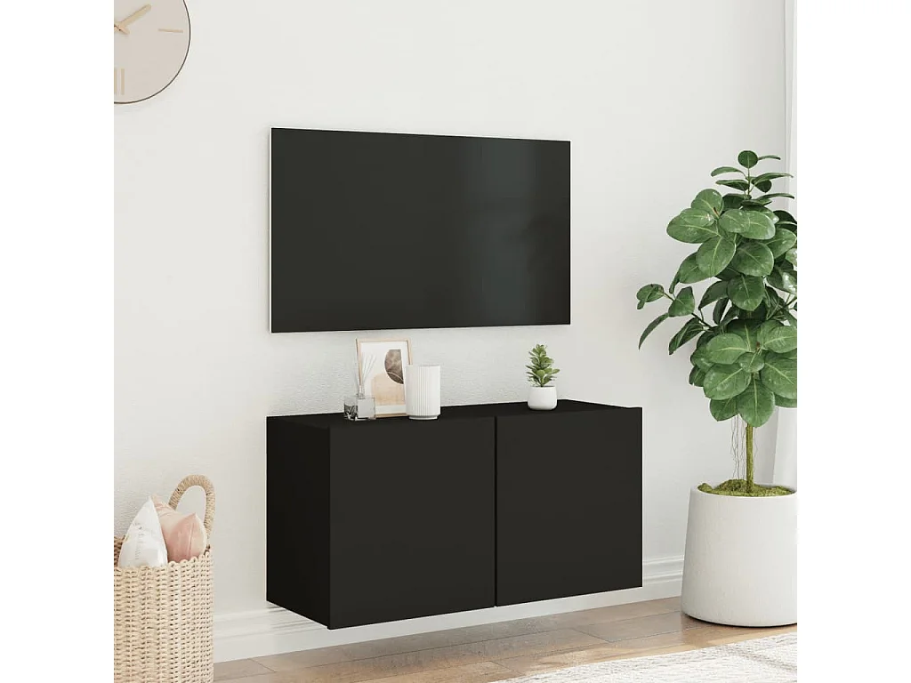 TV-Wandschrank,TV-Hängeschrank Schwarz 80x30x41 cm -gkd460373