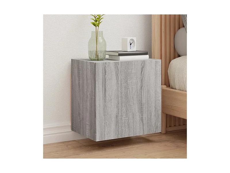 Móvel parede TV 40,5x30x40 cm derivados de madeira cinza sonoma PT987067