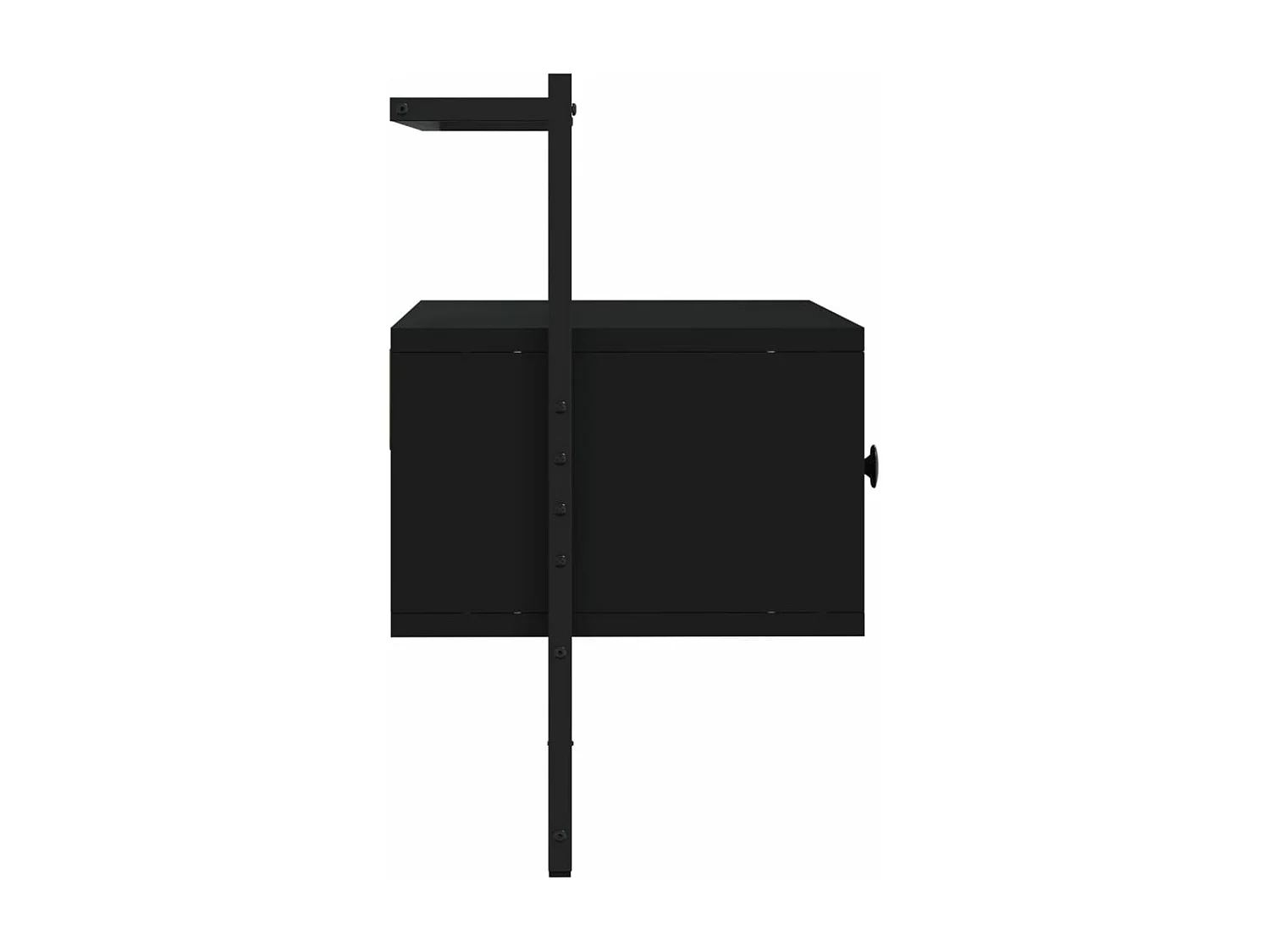 Tv-meubel wandgemonteerd 60,5x30x51 cm bewerkt hout zwart NL575888