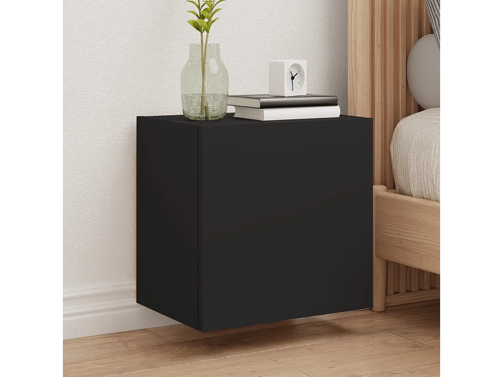 Tv-wandmeubels 2 st 40,5x30x40 cm bewerkt hout zwart NL677722