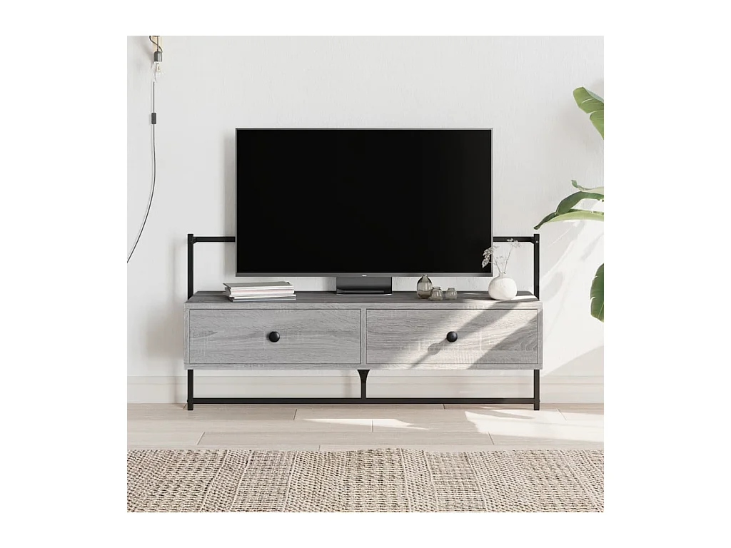 Meuble TV mural sonoma gris 100,5x30x51 cm bois d'ingénierie WET4446