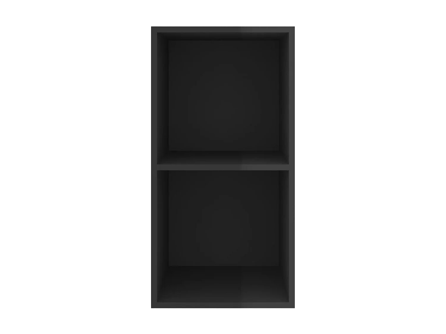 Meuble TV mural Noir brillant 37x37x72 cm Aggloméré WET8732