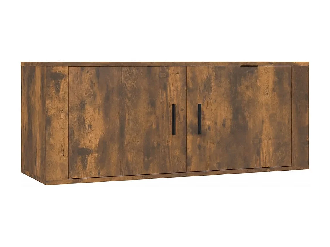 Meubles TV muraux 3 pcs chêne fumé 100x34,5x40 cm WET9853