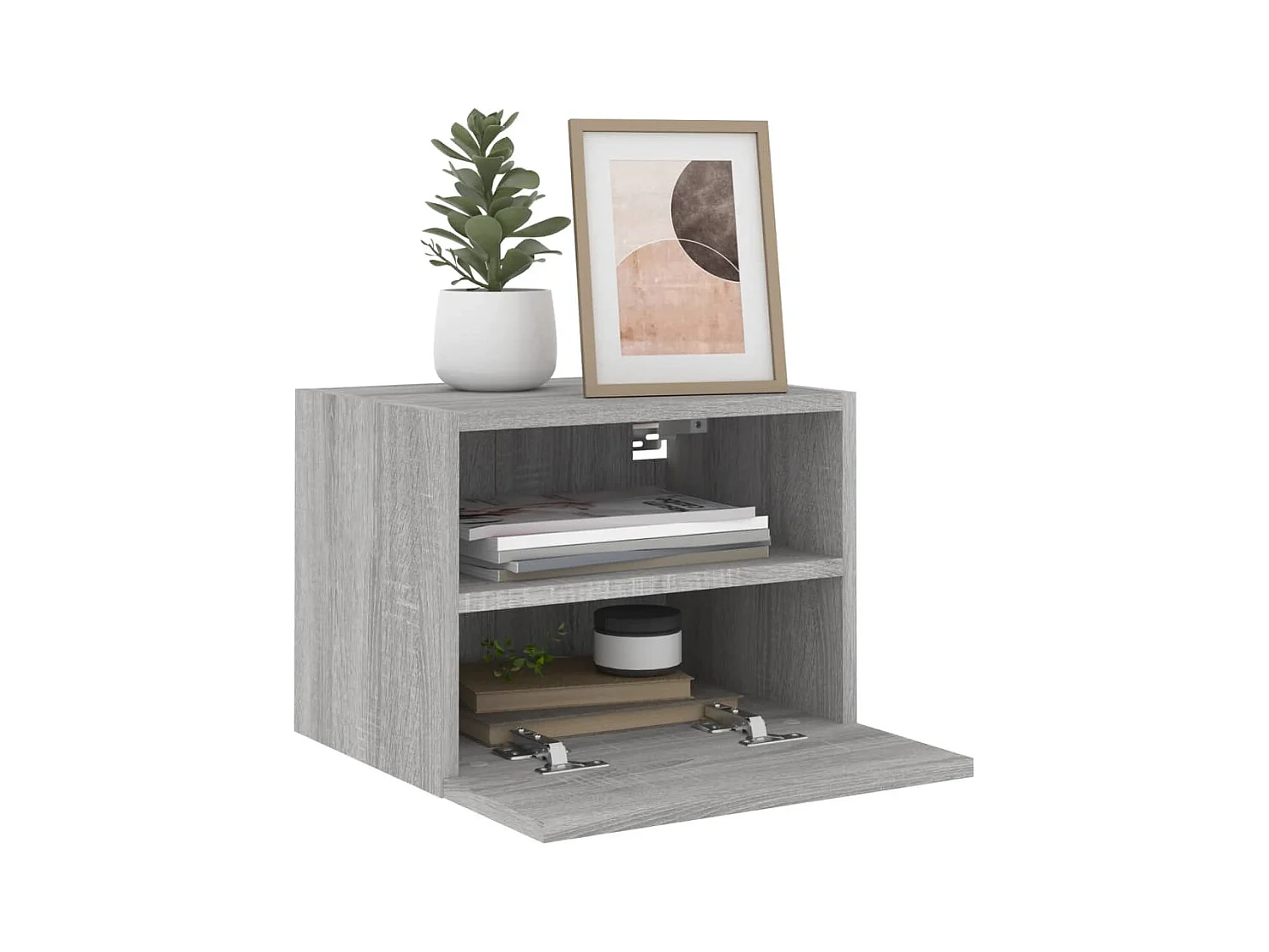 Tv-wandmeubels 2 st 40x30x30 cm bewerkt hout grijs sonoma NL987301