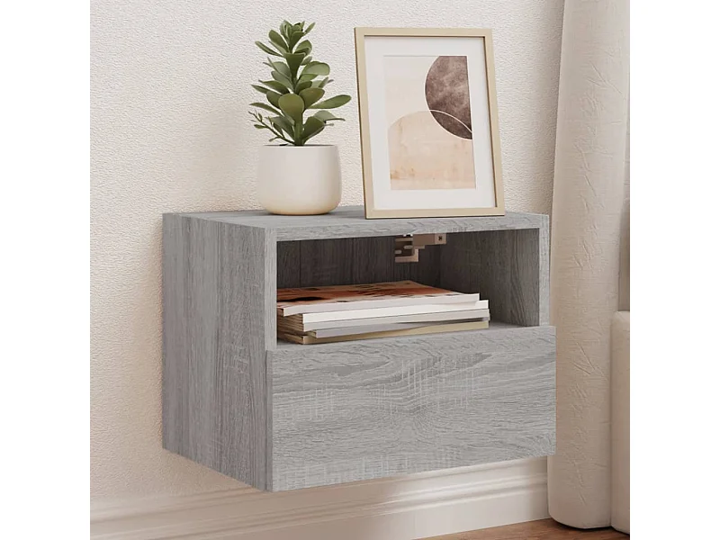 Meubles TV muraux 2pcs sonoma gris 40x30x30cm bois d'ingénierie WET5985