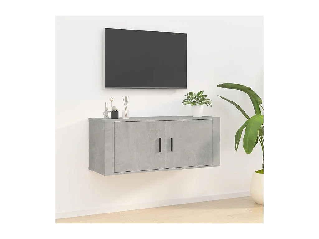TV-Wandschrank,TV-Hängeschrank Betongrau 100x34,5x40 cm -gkd703375