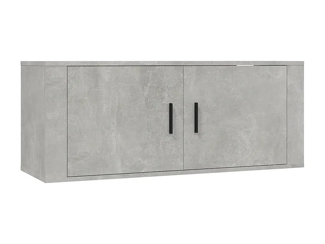 Meuble TV mural Gris béton 100x34,5x40 cm WET8102