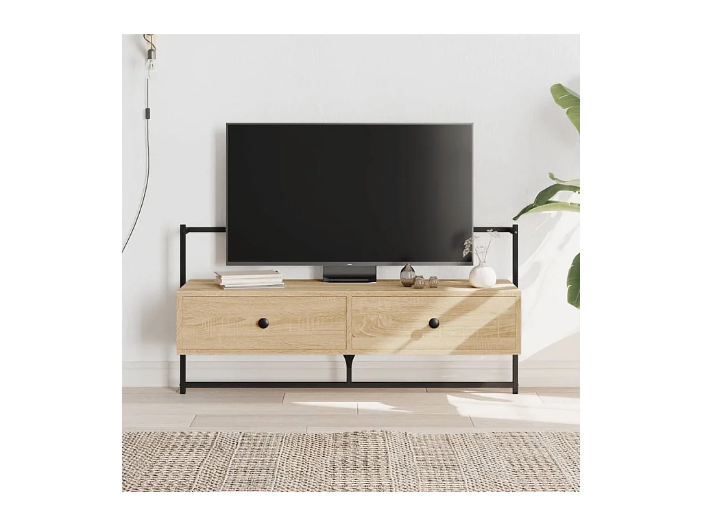 Tv-meubel wandgemonteerd 100,5x30x51 cm hout sonoma eikenkleur NL538412