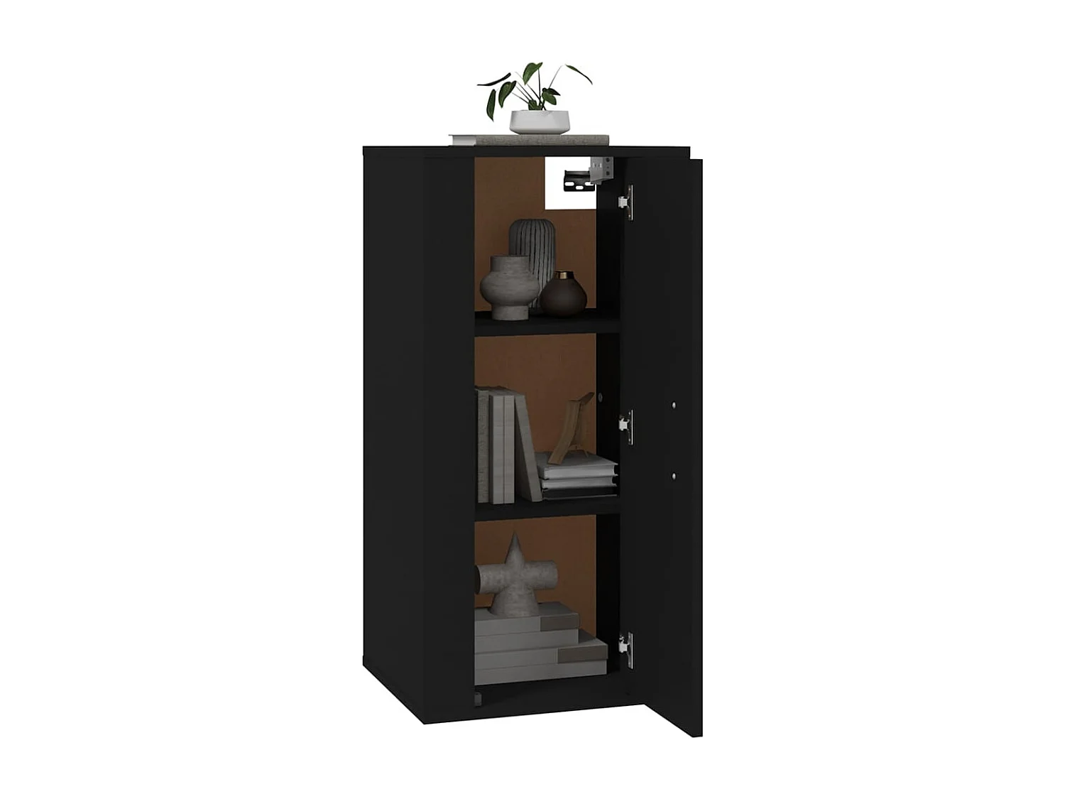 Tv-wandmeubel 40x34,5x80 cm zwart NL469685