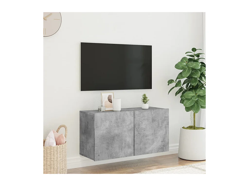 Tv-meubel wandgemonteerd 80x30x41 cm betongrijs NL693153