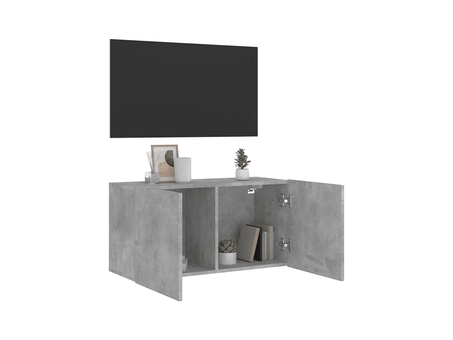 Tv-meubel wandgemonteerd 80x30x41 cm betongrijs NL693153