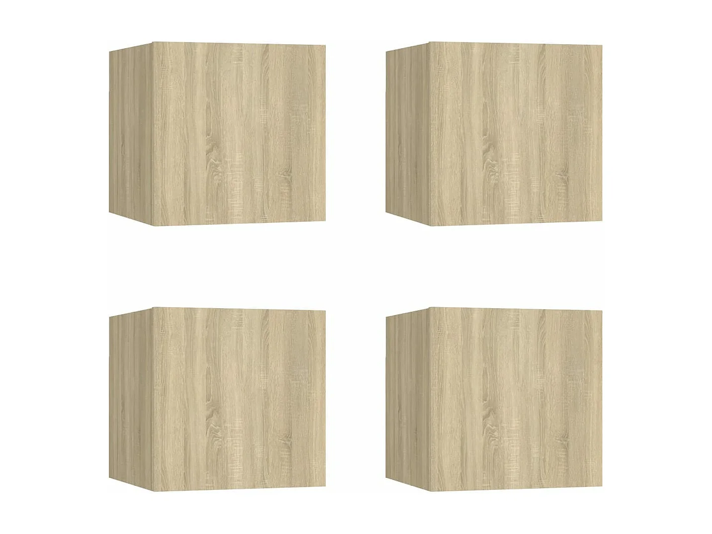 Tv-wandmeubelen 4 st 30,5x30x30 cm sonoma eikenkleurig NL984735