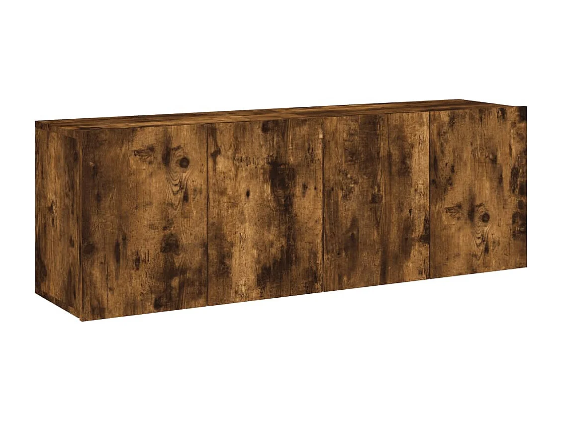 Meubles TV muraux 2 pcs chêne fumé 60x30x41 cm WET9378