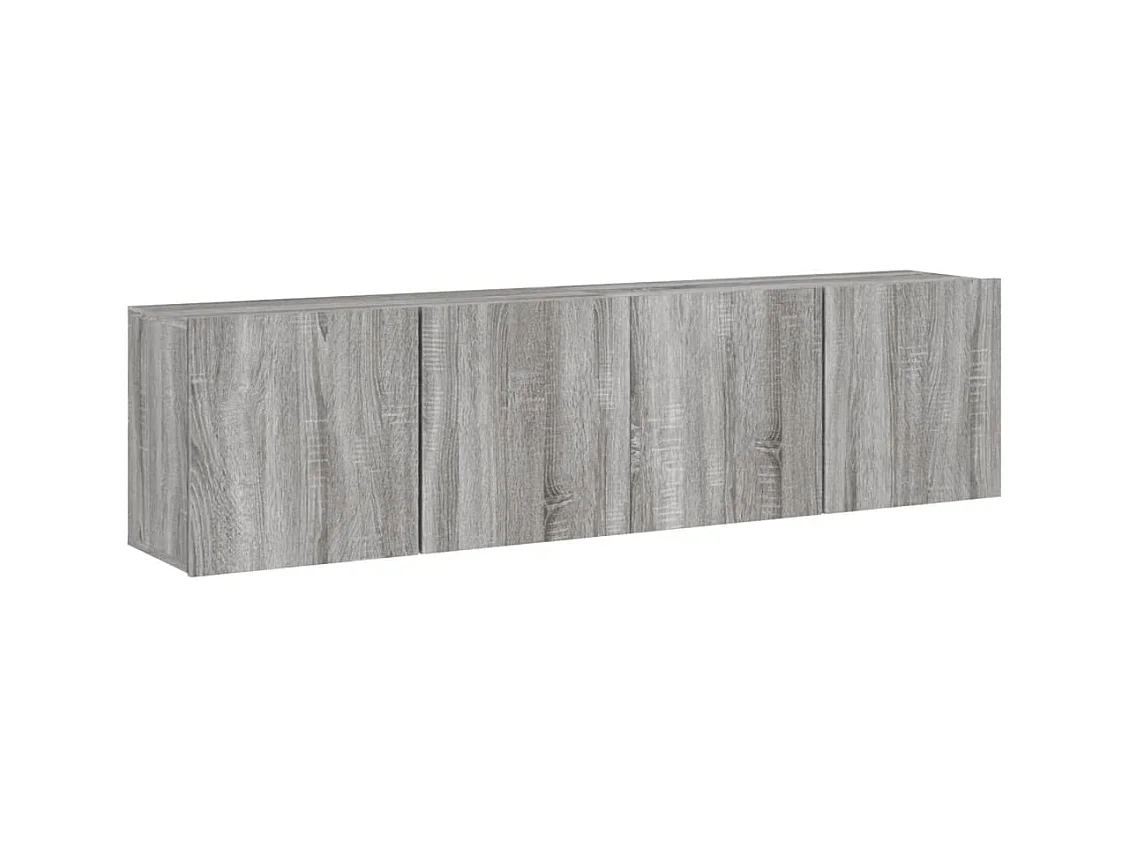 Tv-meubels 2 st wandgemonteerd 80x30x41 cm grijs sonoma eiken NL868652