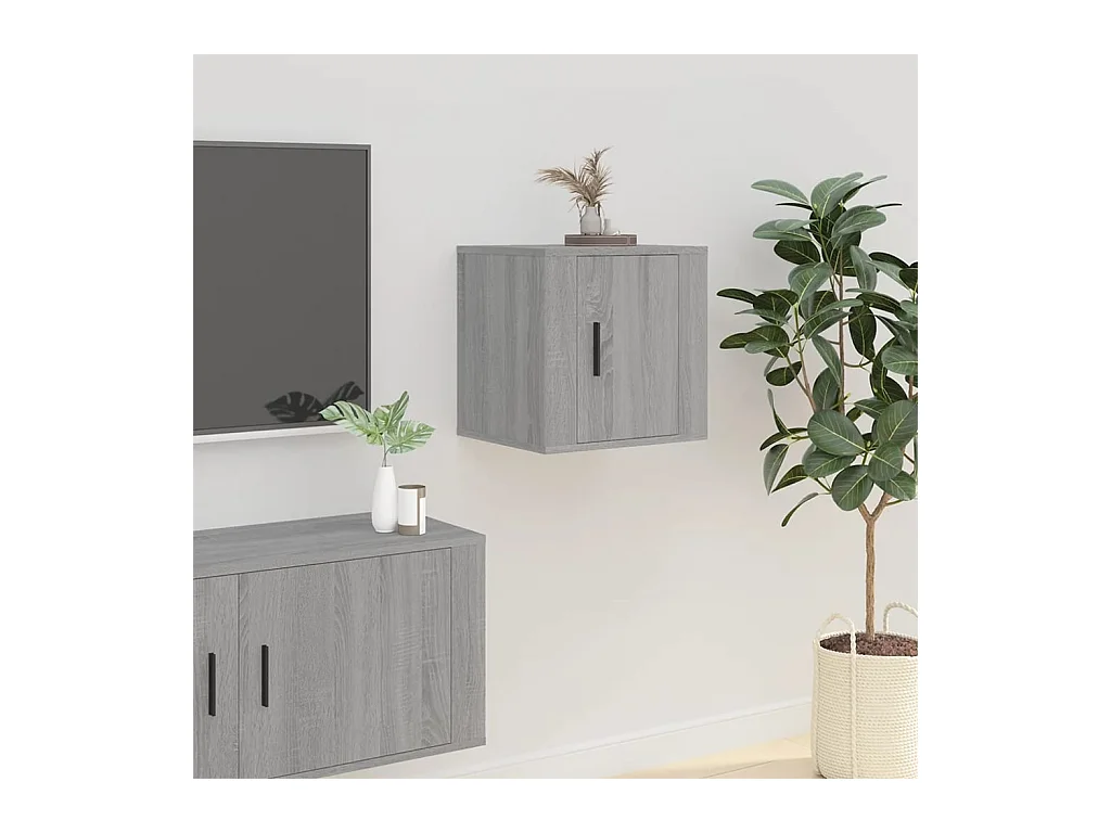 Meuble TV mural Sonoma gris 40x34,5x40 cm WET3058