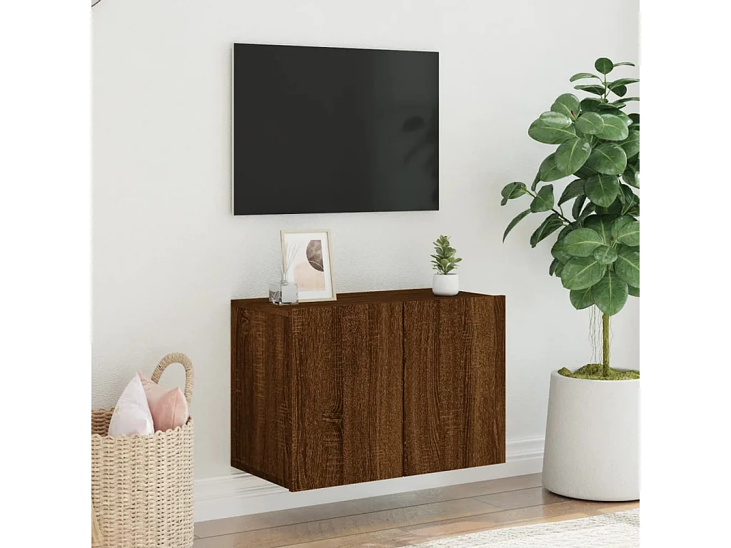 TV-Wandschrank,TV-Hängeschrank Braun Eichen-Optik 60x30x41 cm -gkd688354