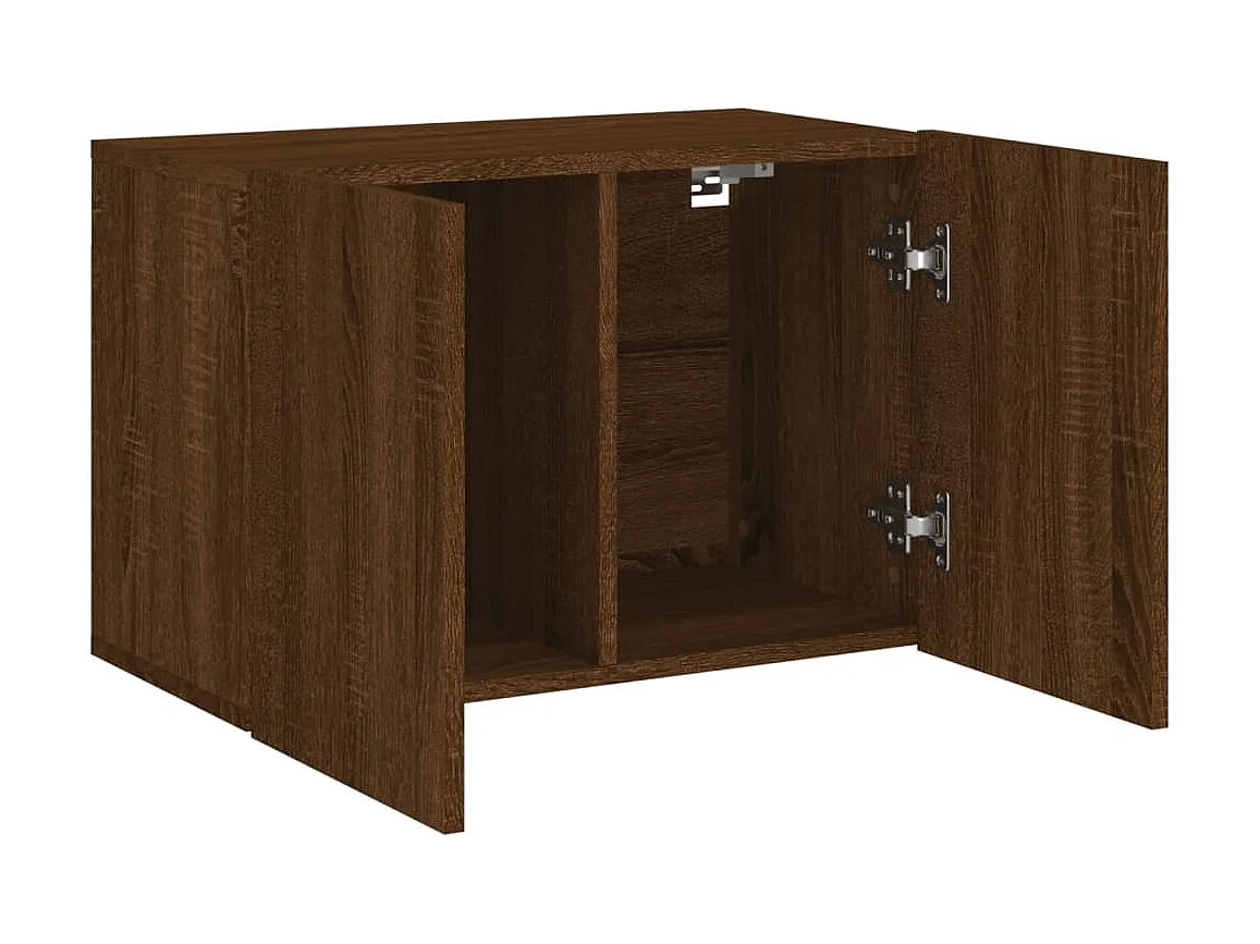 Meuble TV mural chêne marron 60x30x41 cm WET6509