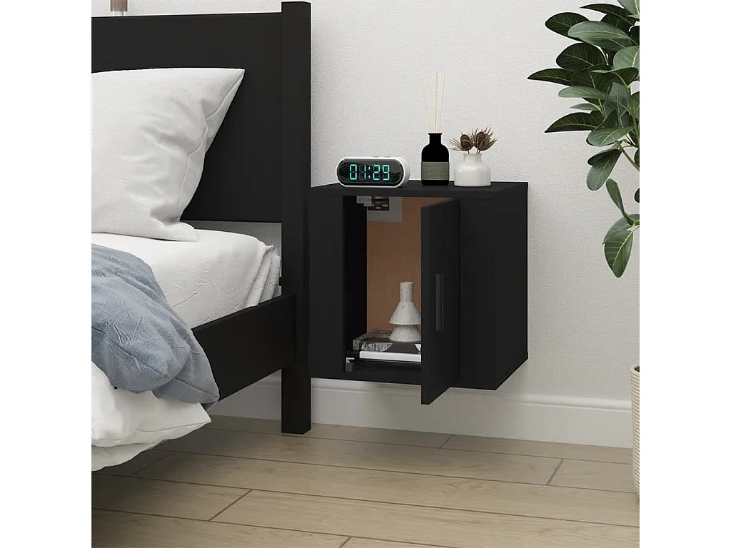 Tv-wandmeubel 40x34,5x40 cm zwart NL305907