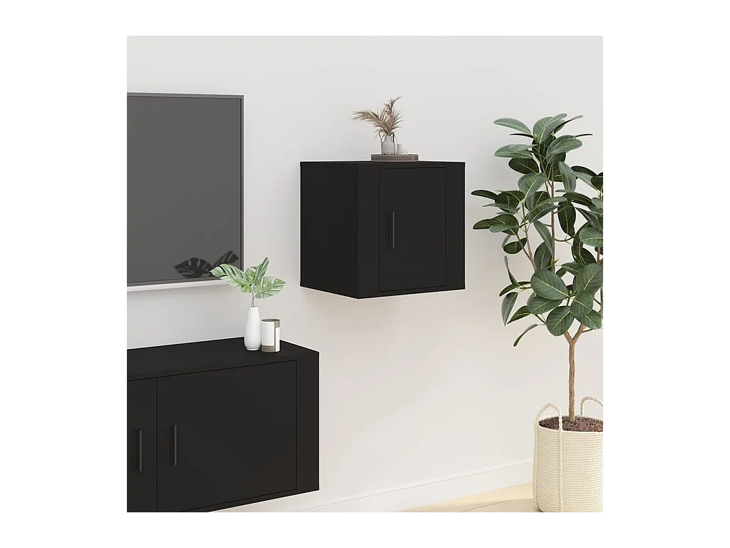 Tv-wandmeubel 40x34,5x40 cm zwart NL305907
