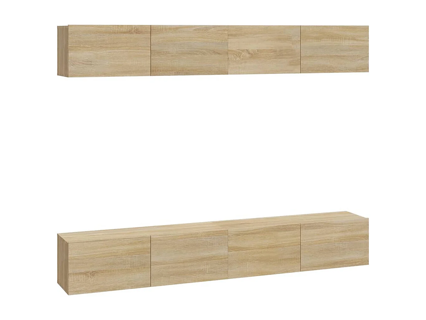 Meubles TV muraux 4 pcs Chêne sonoma 100x30x30 cm WET8478