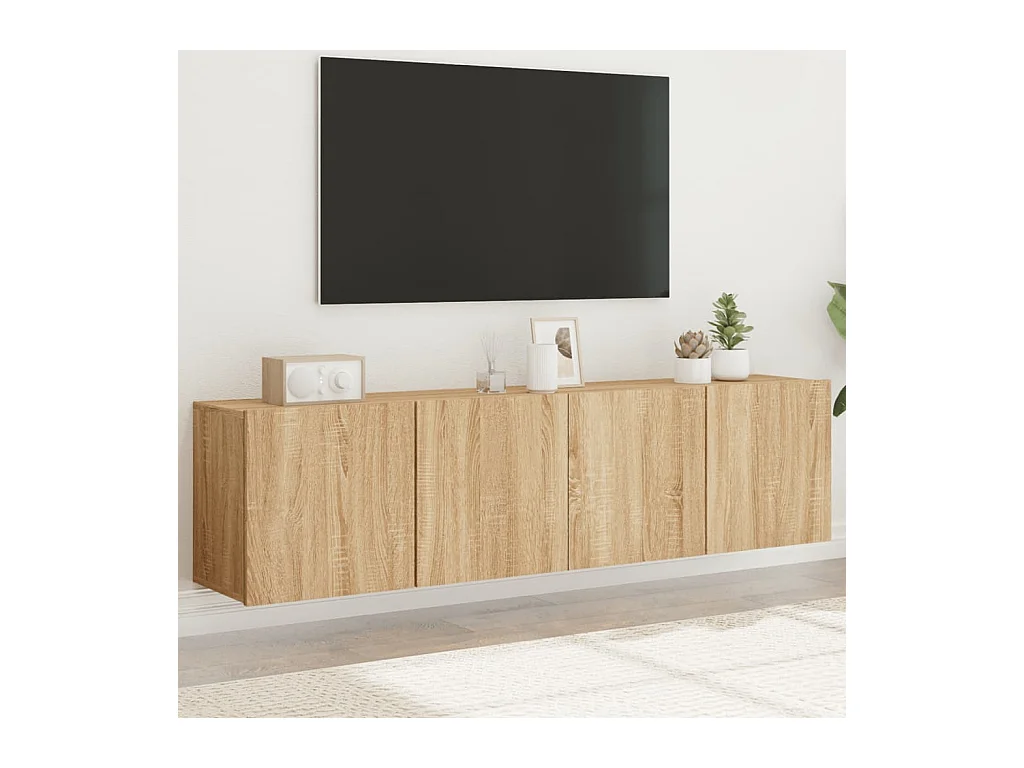Meubles TV muraux 2 pcs chêne sonoma 80x30x41 cm WET4985