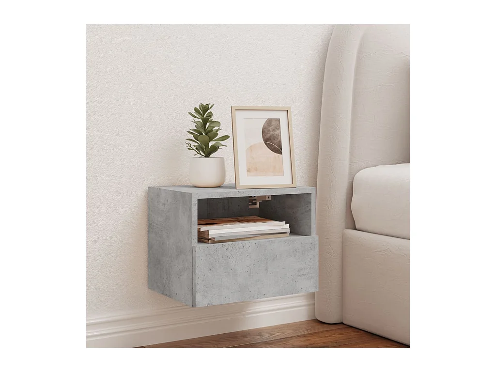 Tv-wandmeubel 40x30x30 cm bewerkt hout betongrijs NL507185