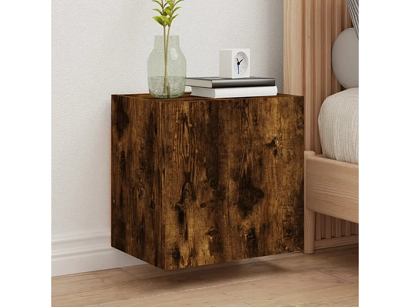 Meubles TV muraux 2 pcs chêne fumé 40,5x30x40cm bois ingénierie WET3150