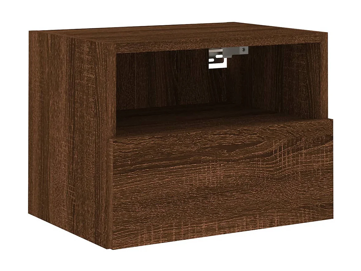Meuble TV mural chêne marron 40x30x30 cm bois d'ingénierie WET6872