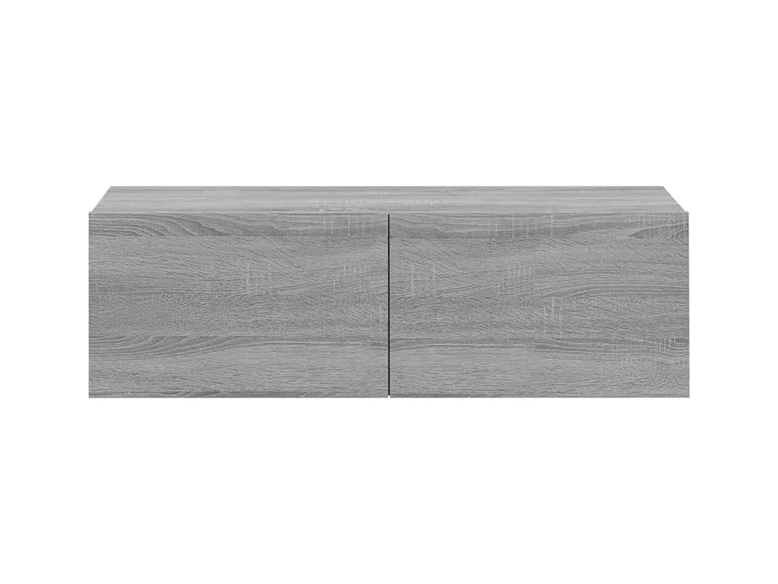 Armários de parede p/ TV 4 pcs 100x30x30 cm cinzento sonoma PT913291