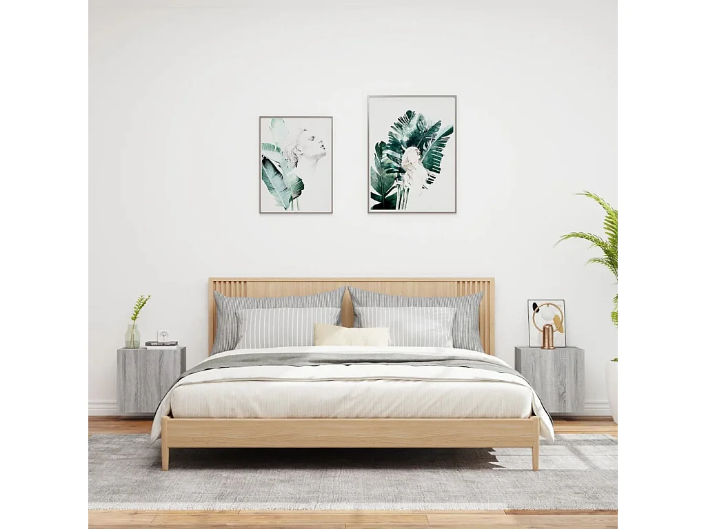 Móveis parede TV 2pcs 40,5x30x40 cm deriv. madeira cinza sonoma PT903541